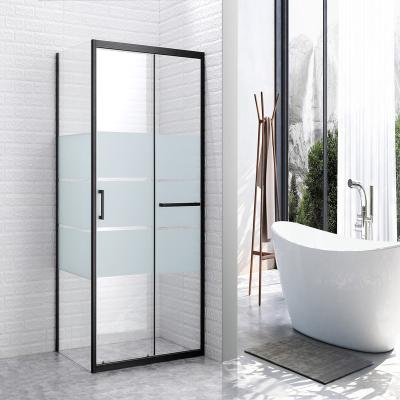 China Smoothly Slide New Design Aluminum Frame Temporary Glass Guardian Sliding Bathroom Shower Doors for sale