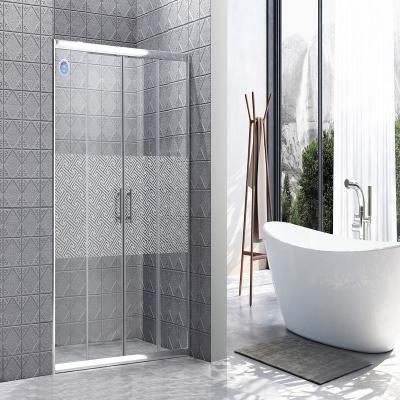 China Smoothly Slide Modern Style Frameless Glass Aluminum Temporary Bracket Bathroom Shower Doors for sale