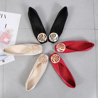 China Wholesale Quality Round Shoes Women Ballet Shoes Formal Flat Ladies Shoes Size 35-44 for sale