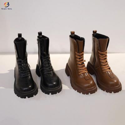 China Other Wholesale PU Lace Up Boots Women Shoes Women Winter Boots Hiking Boots for sale