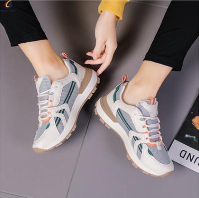 China CUSHIONING Hot Selling Wedge Platform Shoes Women Breathable Ladies Casual Sports Shoes Sneakers Running Shoes for sale