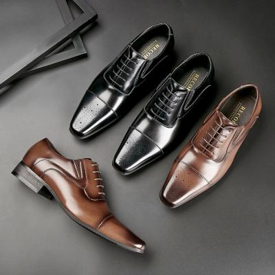 China Factory direct flat lace shoes men's designer shoes men's business casual shoes for sale