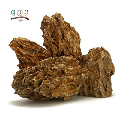 China Natural Aquarium Ornaments from Ohko Dragon Stone Rocks Aquarium Aquascaping Viable Stone Decoration for sale