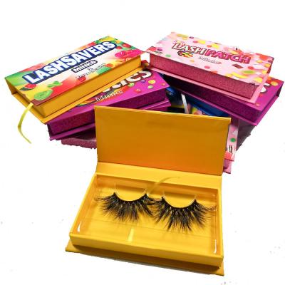 China 3D Handmade Custom Made Thick Eyelashes 5D 25MM Mink Eyelashes Fluffy Eyelash Vendor for sale