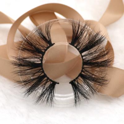 China 25mm Long Mink Eyelash Best Factory Vendors 25mm Handmade 3d Real Mink Fur False Eyelashes for sale