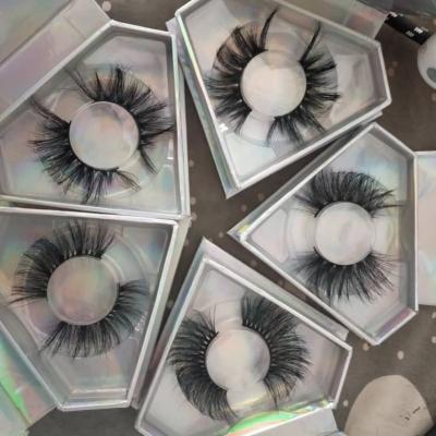 China 25mm Long Label High Quality Natural 3D 5D Mink Eyelashes Mink Eyelash False Eyelashes Private for sale