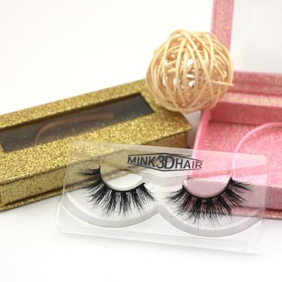 China Long Natural Wholesale Create Your Own Brand Bulk 100% 3d Mink Fur Natural Eyelash For Part for sale