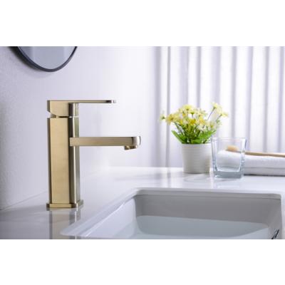 China CE Solid Gold Bathroom Vanity Basin Faucetgold Multilayer Electroplating Brass Basin Faucet for sale