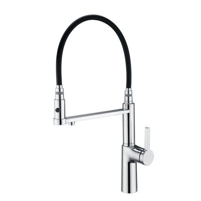 China 360Â ° Rotation Sink Mixer Modern Kitchen Brass Single Lever Faucet With Silicon Spout for sale