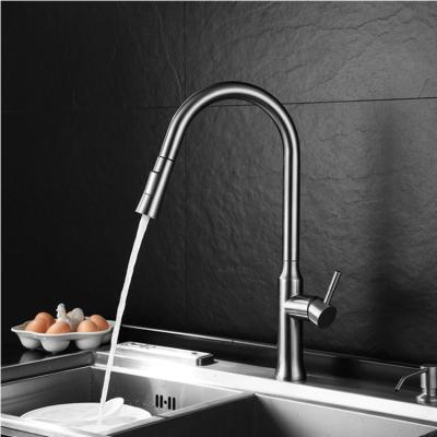 China Pull Out Deck Mounted Pull Out 304 Stainless Steel Hot And Cold Kitchen Faucet Sink Mixer Kitchen Faucets for sale