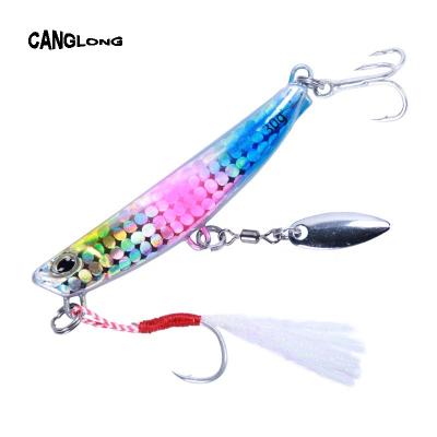 China Outdoor Activities Fishing Canglong 2022 New Metal Spoon Slow Jig Iron Dish Artificial Fishing Tilt Rig Long For Perch Mouth Sufficient Wholesale for sale