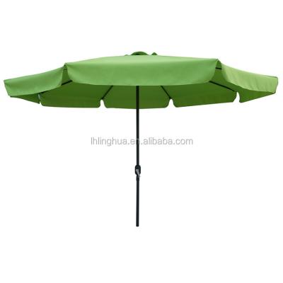 China Outdoor Garden 2/2.7/2.5/3m Folding Outdoor Cheap Outdoor Upright Umbrella Table Patio Furniture With Crank And Tilt Beach Umbrella for sale