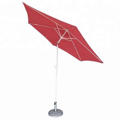 China Crank Umbrella 2/2.5/2.7/3M Outdoor Folding Table Furniture Garden Furniture Cafe Umbrella Beach Outdoor Leisure Patio Metal Tilt Umbrella for sale