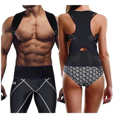 China Neoprene Back Braces Amazon Hot Sale Neoprene Lumbar Support Belt Posture Corrector Magnetic Back Brace for sale