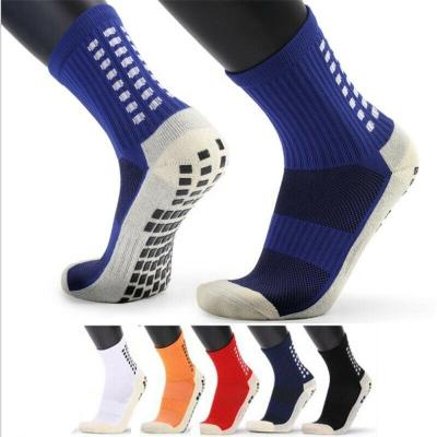 China Breathable Custom Men's Anti Slip Grip Football Socks Sports Absorbent Soccer Sports Basketball Socks for sale