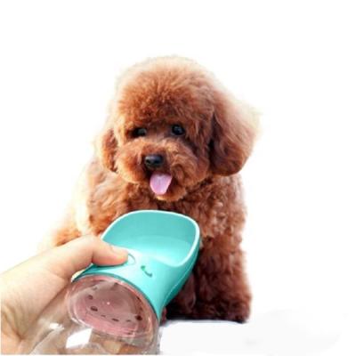 China Sustainable Portable Dog Water Bottle For Small Large Dogs With Feeder Bowl for sale