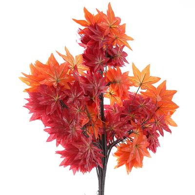 China Wholesale Realistic Artificial Plants Small Red Maple Tree Branches And Leaves for sale