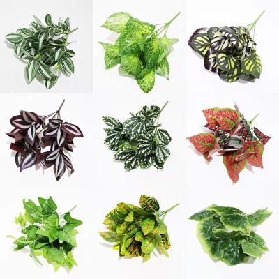 China Realistic Greenery Plants Leaves Artificial Bush For Indoor Outdoor Decoration for sale