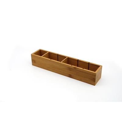 China Three-Layer Kitchen Cutlery Organizer Knife Storage Case Sustainable Organizer Tray Bamboo Kitchen Organizer Tray for sale