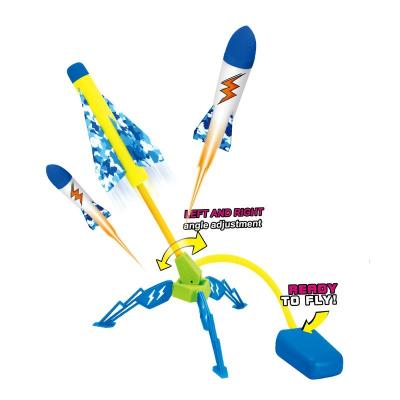 China Zhengguang Educational Flat Launch Plane Slingshot Foam Rocket Launcher Rocket Model Toys Children Fun Toys for sale