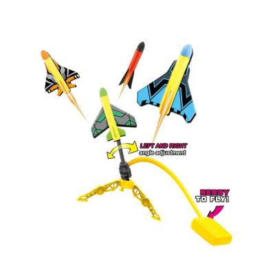 China Zhengguang Wholesale Sport Toy Rocket Launcher Kids Fun Toys Stomp 3 Rockets Plane Launcher Toys Hot Selling Games For Kids Amazon for sale