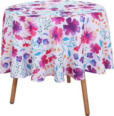 China Wholesale Waterproof Party Rectangular Wedding Party Tablecloth Flower Pattern Round Polyester Table Cloth Decorative Table Cover for sale