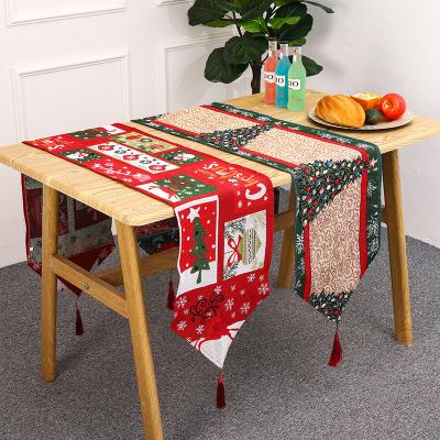 China New European Christmas Table Runner Decoration Table Flag Table Cloth Dining Christmas Knitted Table Runner For Home Decoration for sale