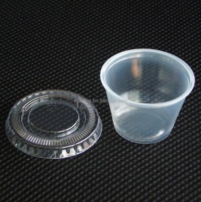 China High Quality Best Selling Single Wall Disposable 2.5 Ounce Sauce Plastic Cups With Lids for sale