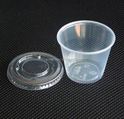 China Single Wall Disposable Plastic 5.5 Ounce Sauce Cups With Lids for sale