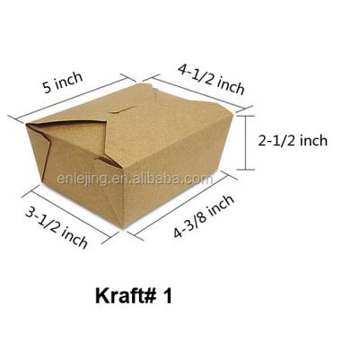 China Disbosable Kraft 1# Biodegradable Bio Food Containers for sale