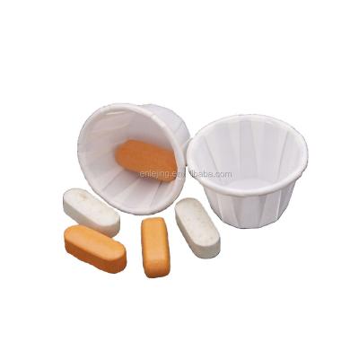 China Factory Wholesale Disposable 0.5OZ Puff Party Cups White Medicine Paper Jars 5000/case for sale