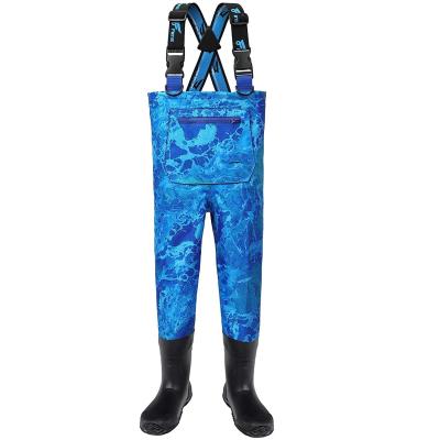 China Waterproof Breathable Bootfoot Light Weight Fishing Hunting Waders For Kids And Children for sale