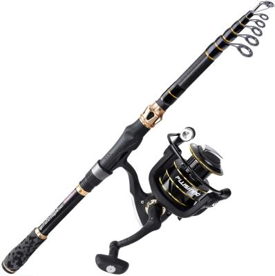 China Carbon and Carbon Fiber Reel Combos Fishing Rod Telescopic Fishing Rod with Reel Sea Combo Saltwater Freshwater Kit for sale