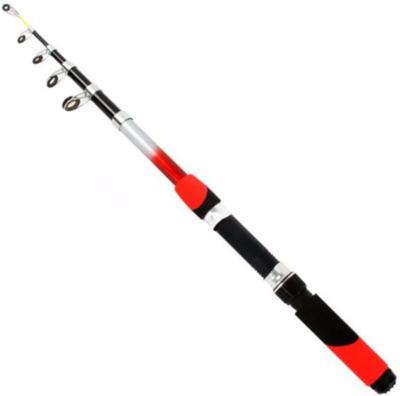 China Portable Telescopic Carbon Fishing Rod CNC Machined Mini Pocket Pen Glass Fiber Fishing Pole Travel Sea Fishing Aluminum Spinning Rod for sale