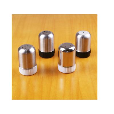 China Mini Small Portable Outdoor Portable Spice Pot Picnic Stainless Steel Salt and Pepper Shaker BBQ Spice Shaker for sale