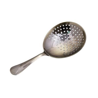 China Disposable 304 Stainless Steel Filter Strainer Mesh Wine Mesh Cocktail Bar Strainer Spoon for sale