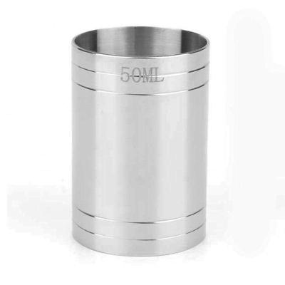 China Sustainable High Quality Small 50ml 304 Stainless Steel Simple Straight Measuring Cup Cocktail Measure for sale