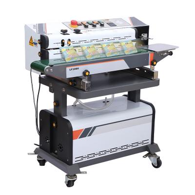 China LF1080 Cheap Price Automatic Food Vacuum Band Sealing Machine Pumping Potato Chips Bag Sealer With Printer for sale