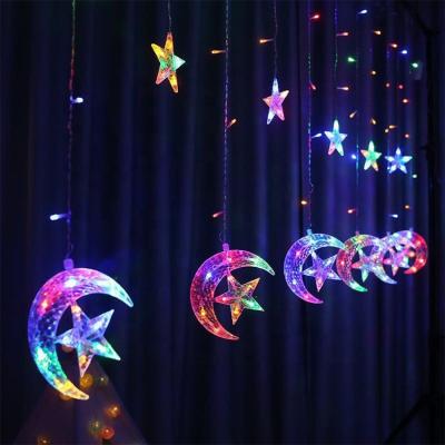 China Christmas decoration moon string lights, curtain lights, LED fairy lights for home decoration for sale