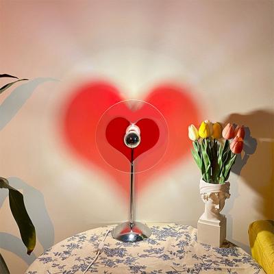 China Creative Nordic Red Hotel Bedroom Bedside Lamp Ins Wedding Table Lamp Diy Love Atmosphere Lamp Floor Red for sale