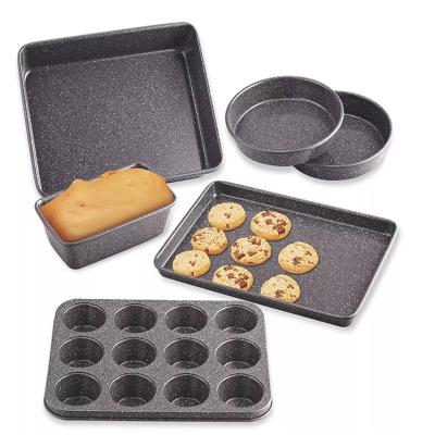 China RK Bakeware China Foodservice NSF 6 Piece Nonstick Bakeware Set Cake/Cookie/Muffin/Loaf Pan for sale