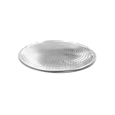 China 12 inch mesh perforated pizza tray perforated pizza pan punched pizza tray for sale