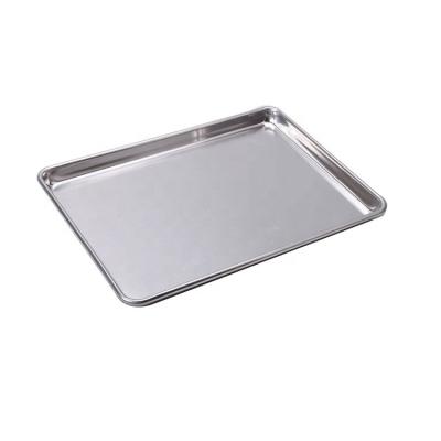 China 18*13''*1'' half size baking tray half bun pan baking pan aluminum baking tray wire-in-the-rim baking pan heavy duty baking pan for sale