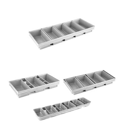 China 5 straps bread loaf pan 5 toast boxes in a row aluminum steel bread & loaf pans bread baking loaf pan for sale