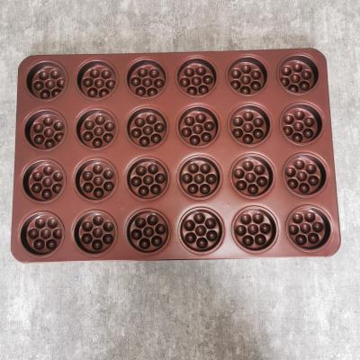 China 24 Cavity Non Stick Baking Pan 1.0mm Aluminum Steel Cake Pan Ptfe 600*400*30 for sale