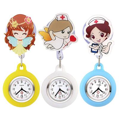 China Water Resistant Women Girls Doctors Watches Retractable Silicone FOB Stethoscope Badge Removable Doctors for sale