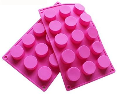 China 15 Holes Cylinder Silicon Resin Disposable Molds For Handmade Soap Chocolate Jelly Pudding DIY Resin Mold for sale