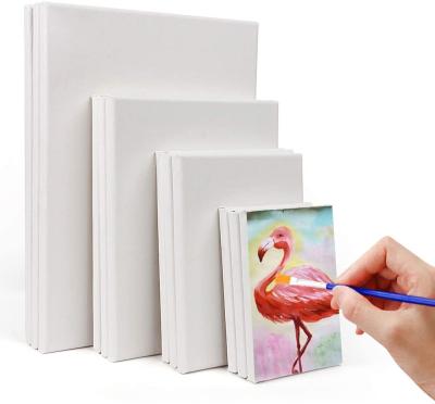 China Wholesale White Empty Artist Painting Cotton Canvas Painting Panels for Oil and Acrylic Paints for sale