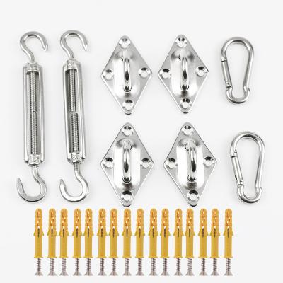 China Shade Heavy Duty High Quality Sail Fittings Stainless Steel Tent Fixing Repair Accessories Four Corners Sun Sail Umbrella Accessories for sale