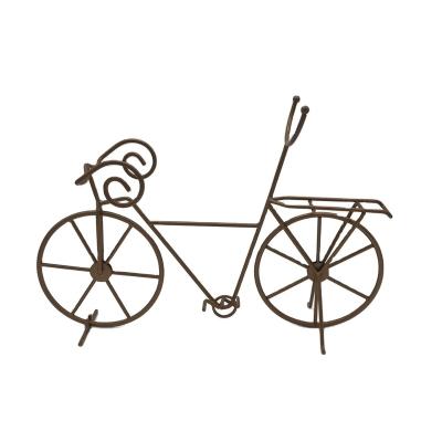 China Antique Metal Art Bike Wall Hanging USA Wrought Iron Bicycle Decor for sale